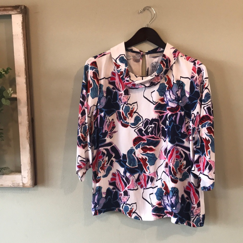 Halogen Floral Swing Blouse from Nordstrom-Size M